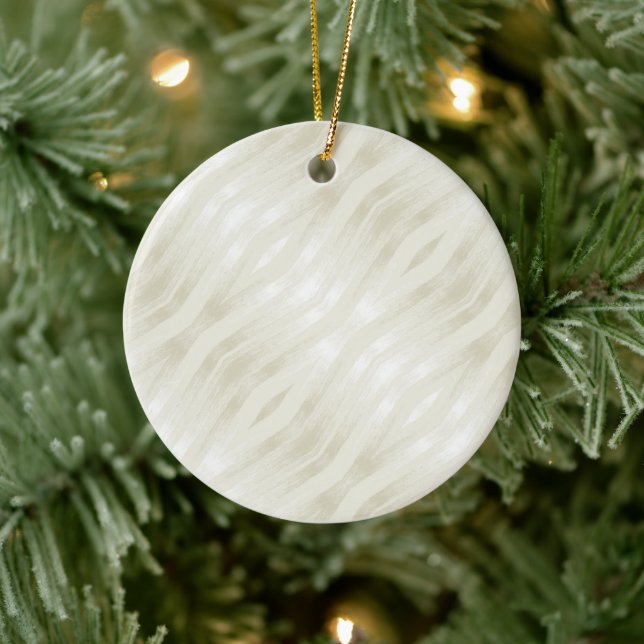 Textured noble light beige and white ceramic ornament (Tree)
