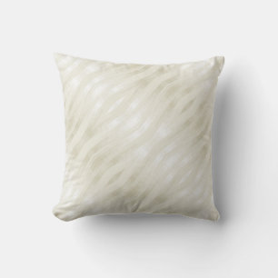 Textured noble light beige and white cushion