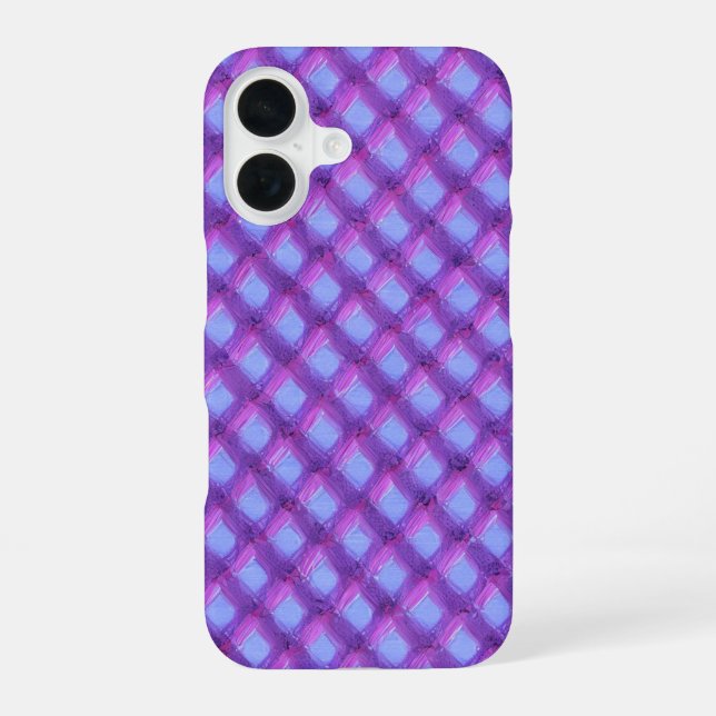 Textured Oil Paint Weave Pattern Phone Case (Back)