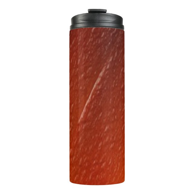 Textured orange print thermal tumbler (Front)