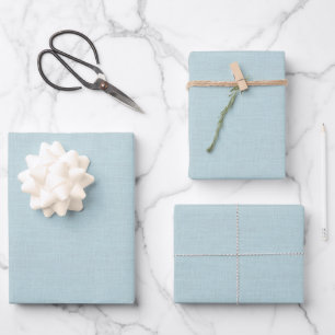 Textured Pastel Blue Wrapping Paper Sheet