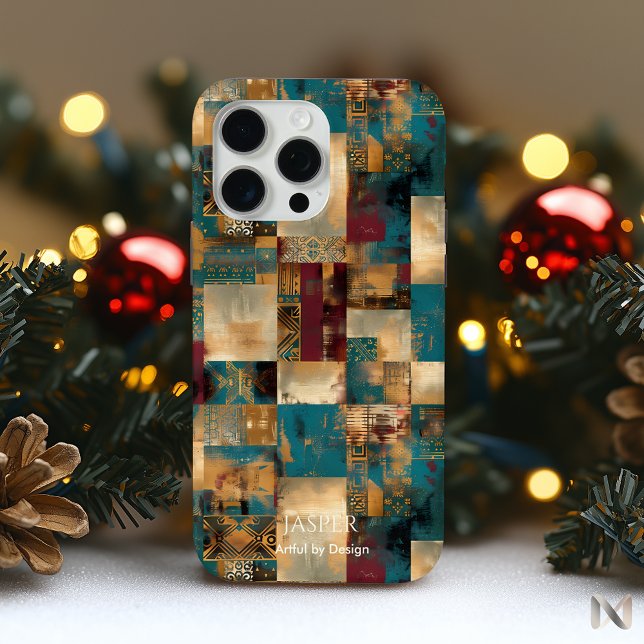 Textured Patchwork Charm – Rustic Artful Design Case-Mate iPhone Case (Creator Uploaded)