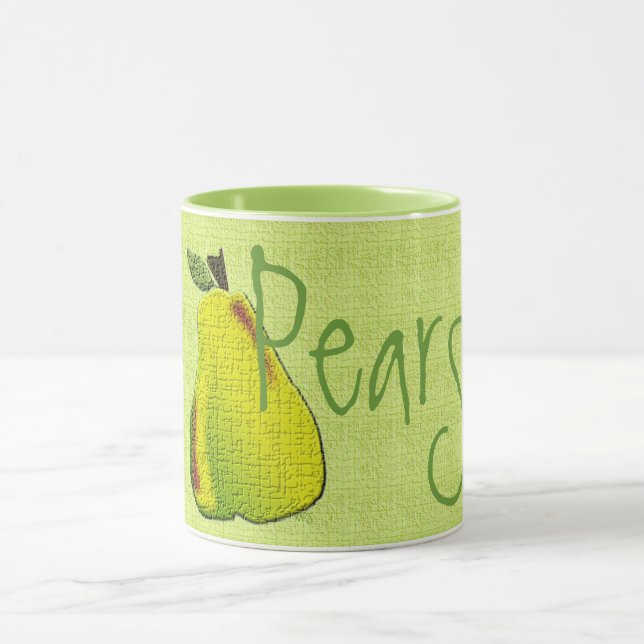 Textured Pears (lime) Mug (Center)