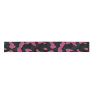  Textured pink and black camo abstract Grosgrain Ribbon