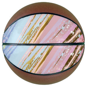 Textured Pink Background Basketball