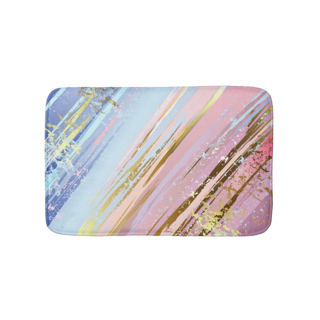 Textured Pink Background Bath Mat (Front)