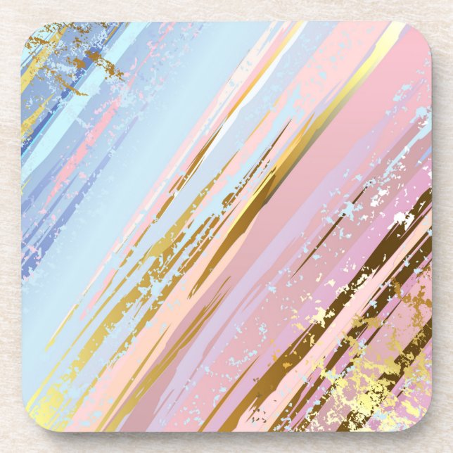 Textured Pink Background Coaster (Front)