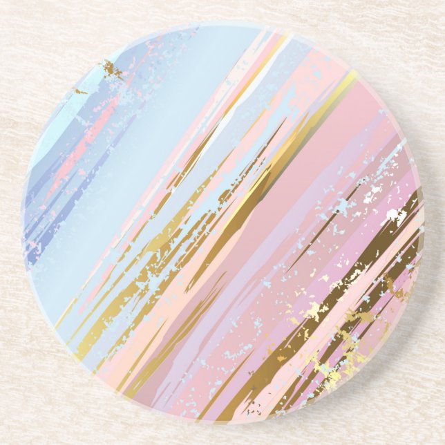 Textured Pink Background Coaster (Front)
