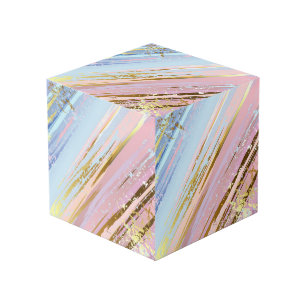 Textured Pink Background Cube