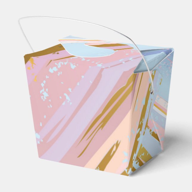 Textured Pink Background Favour Box (Back Side)