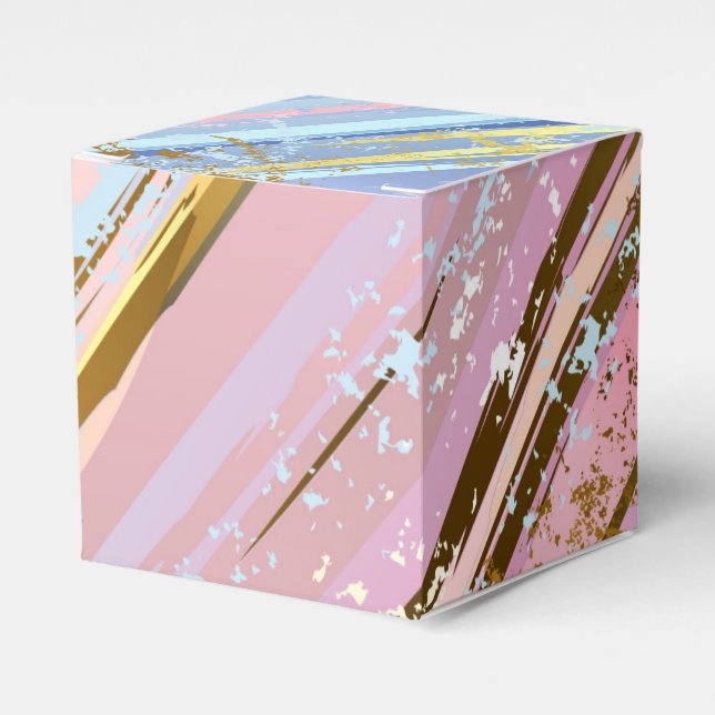Textured Pink Background Favour Box (Front Side)