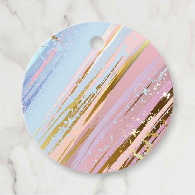 Textured Pink Background Favour Tags (Front)