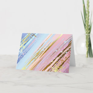 Textured Pink Background Holiday Card