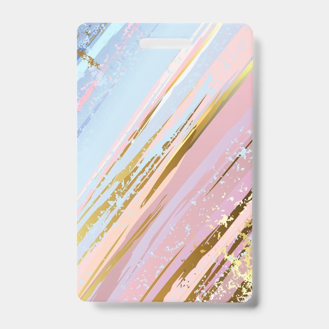 Textured Pink Background ID Badge (Front)