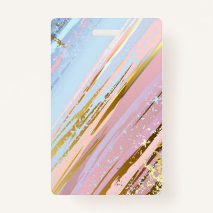 Textured Pink Background ID Badge