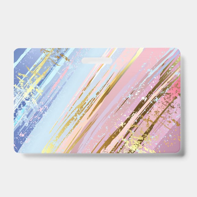 Textured Pink Background ID Badge (Front)