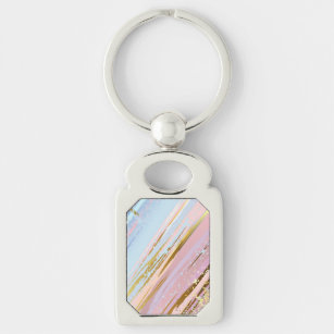 Textured Pink Background Key Ring