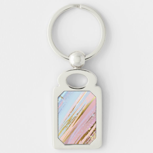 Textured Pink Background Key Ring (Front)