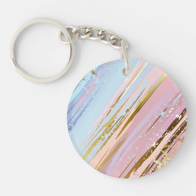 Textured Pink Background Key Ring (Front)