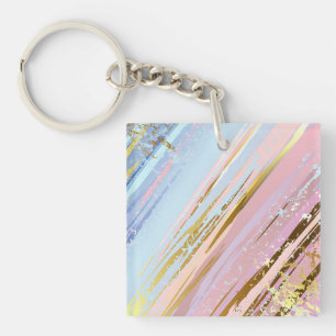 Textured Pink Background Key Ring