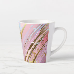 Textured Pink Background Latte Mug