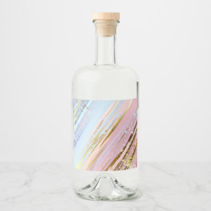 Textured Pink Background Liquor Bottle Label
