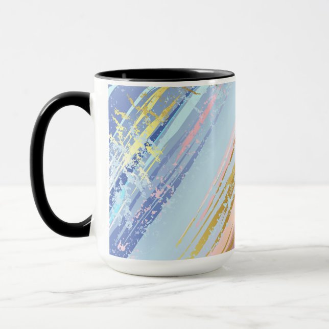 Textured Pink Background Mug (Left)