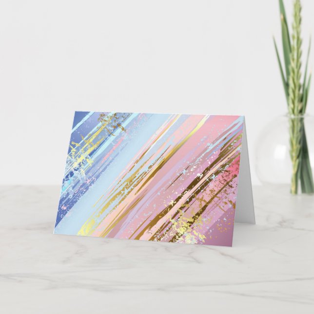 Textured Pink Background Note Card (Front)