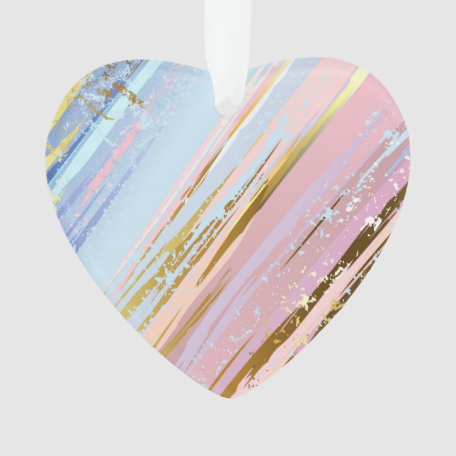 Textured Pink Background Ornament (Front)