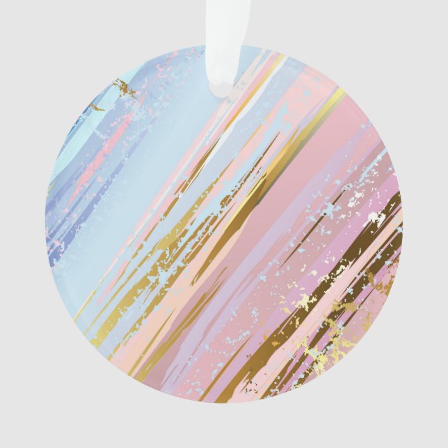 Textured Pink Background Ornament (Front)