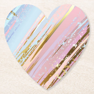 Textured Pink Background Paper Coaster