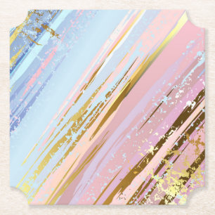Textured Pink Background Paper Coaster