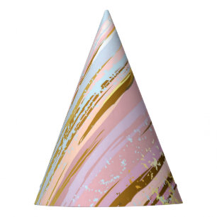 Textured Pink Background Party Hat