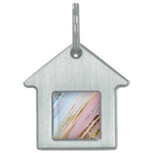 Textured Pink Background Pet ID Tag