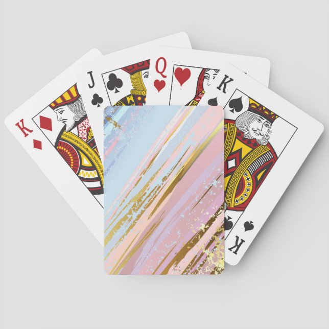 Textured Pink Background Playing Cards (Back)