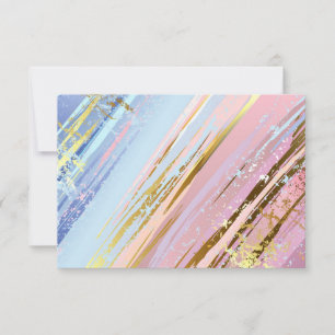 Textured Pink Background RSVP Card