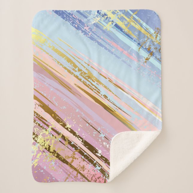 Textured Pink Background Sherpa Blanket (Front)