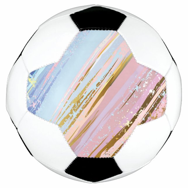 Textured Pink Background Soccer Ball (Front)