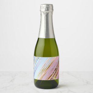 Textured Pink Background Sparkling Wine Label