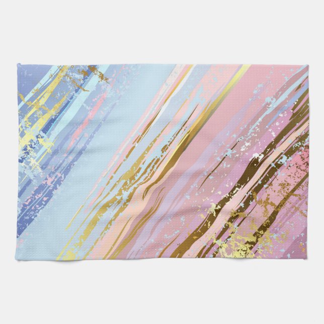 Textured Pink Background Tea Towel (Horizontal)