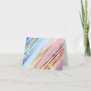 Textured Pink Background Thank You Card