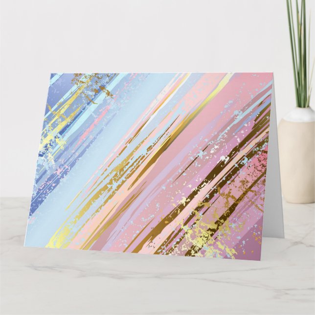 Textured Pink Background Thank You Card (Front)