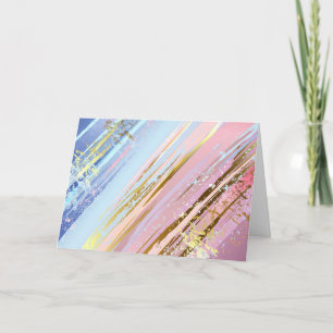Textured Pink Background Thank You Card