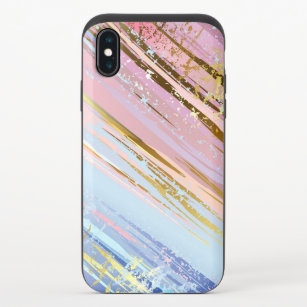 Textured Pink Background iPhone X Slider Case
