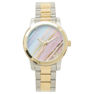 Textured Pink Background Watch