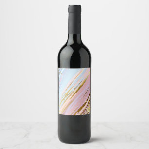 Textured Pink Background Wine Label