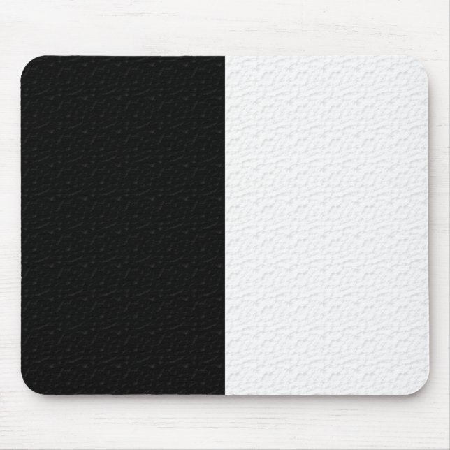 Textured Plain Black and White  Mouse Pad (Front)