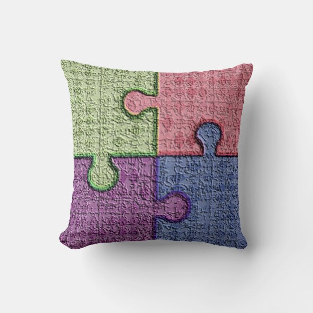 Textured PuZzLe PiEcEs Cushion (Front)