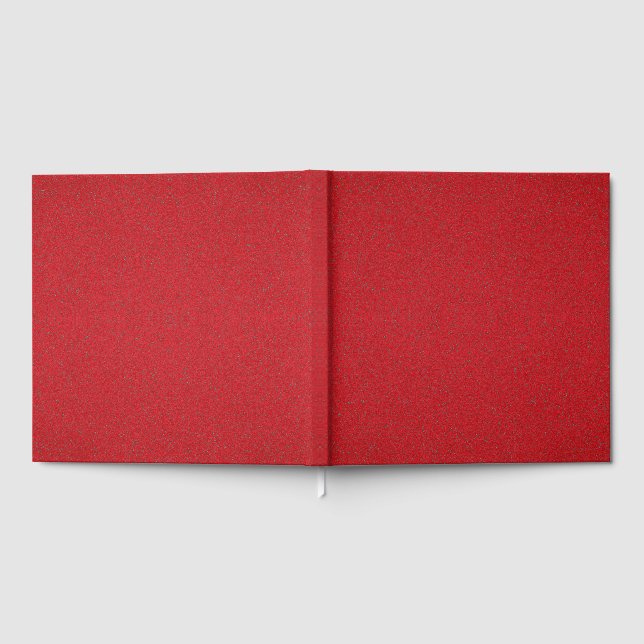 Textured Red Glitter Guest Book – Customisable (Full)