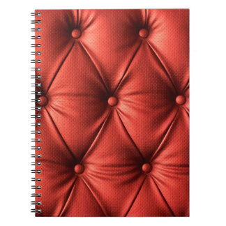 Textured Red Leather: Detailed Material Close-Up Notebook